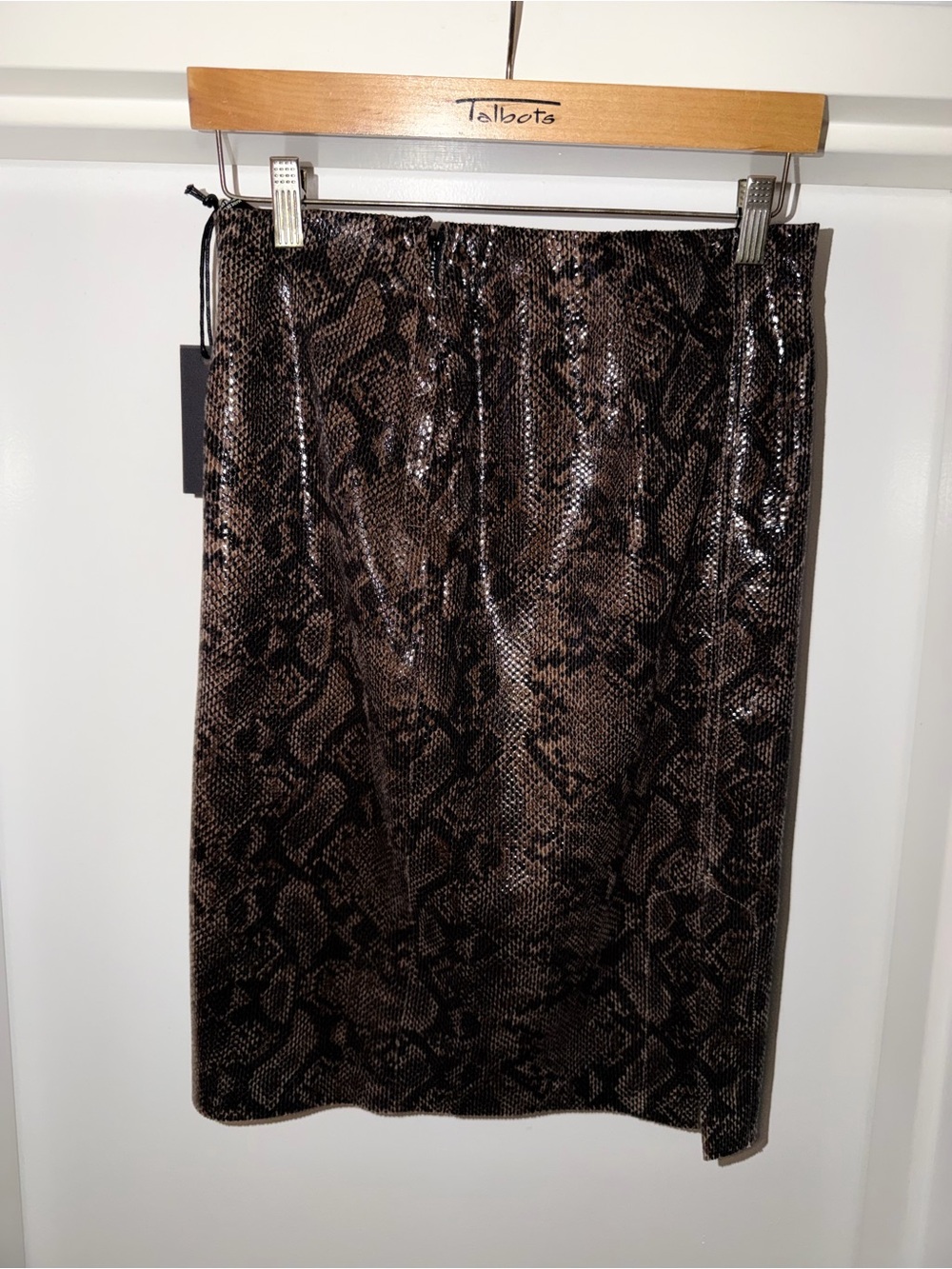 Blank nyc Brown and Black Snake-Print Pencil Skirt 27 NWT
